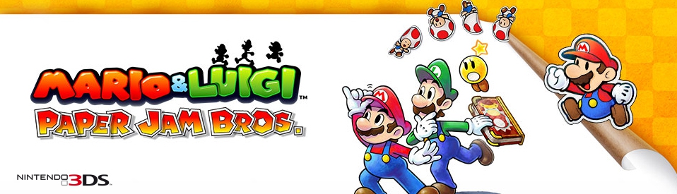 Banner Mario and Luigi Paper Jam Bros