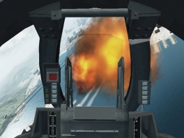 Je kunt zowel in third person als in cockpit view spelen!