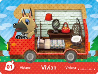 Scan de amiibo kaarten in en krijg bewoners naar je dorp, zoals Vivian hier!