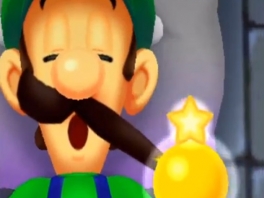 Trek aan Luigi's snor om Mario van het ene naar het andere platform te slingeren.