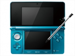 De huidige Nintendo-handheld, de 3DS. Schuif de 3D-knop omhoog en bekijk 3D-beelden.