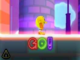 In Pacman Tilt bestuur je Pacman door de 3DS heen en weer te kantelen.