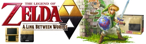 Banner Nintendo 3DS XL The Legend of Zelda A Link Between Worlds Limited Edition
