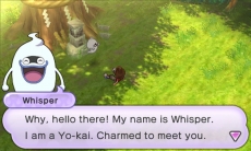 Review Yo-kai Watch: Het avontuur begint wanneer je Whisper bevrijdt uit een oude speelgoedautomaat.